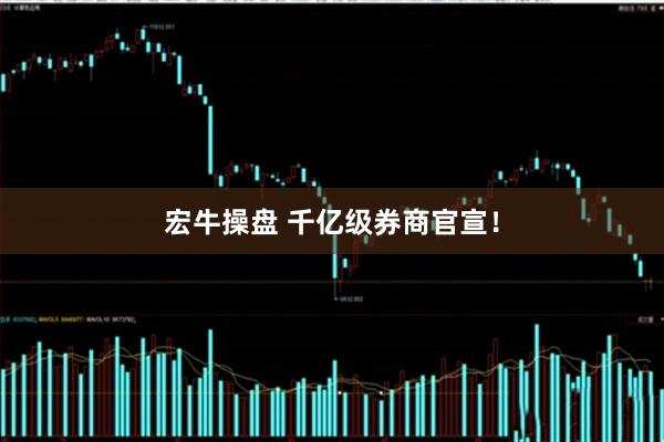 宏牛操盘 千亿级券商官宣！